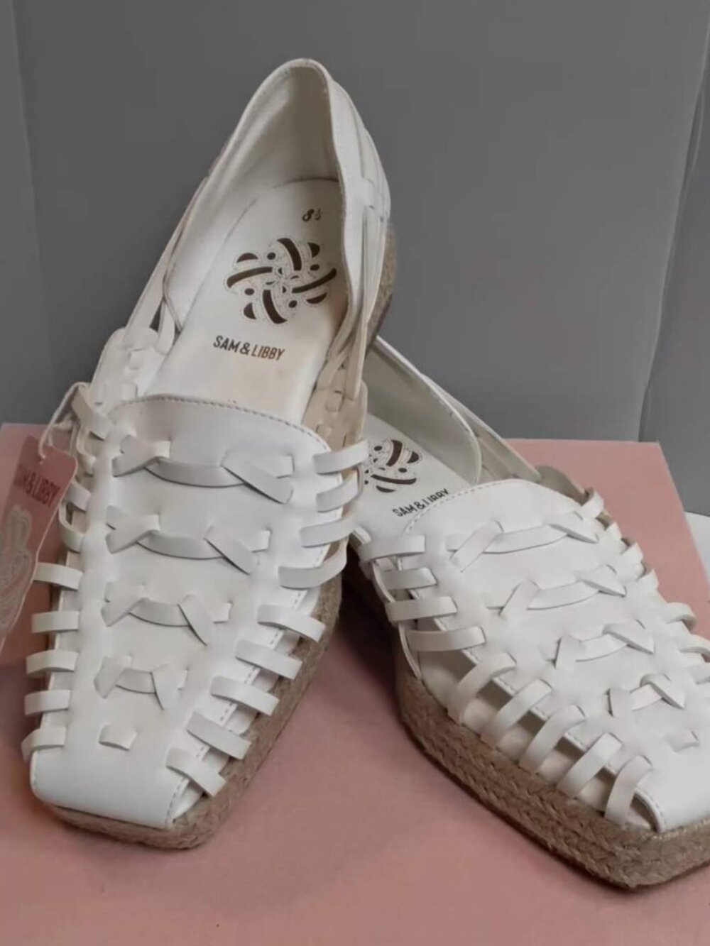 Sam & Libby Women's Asha Espadrille Size 8.5 M Bright White